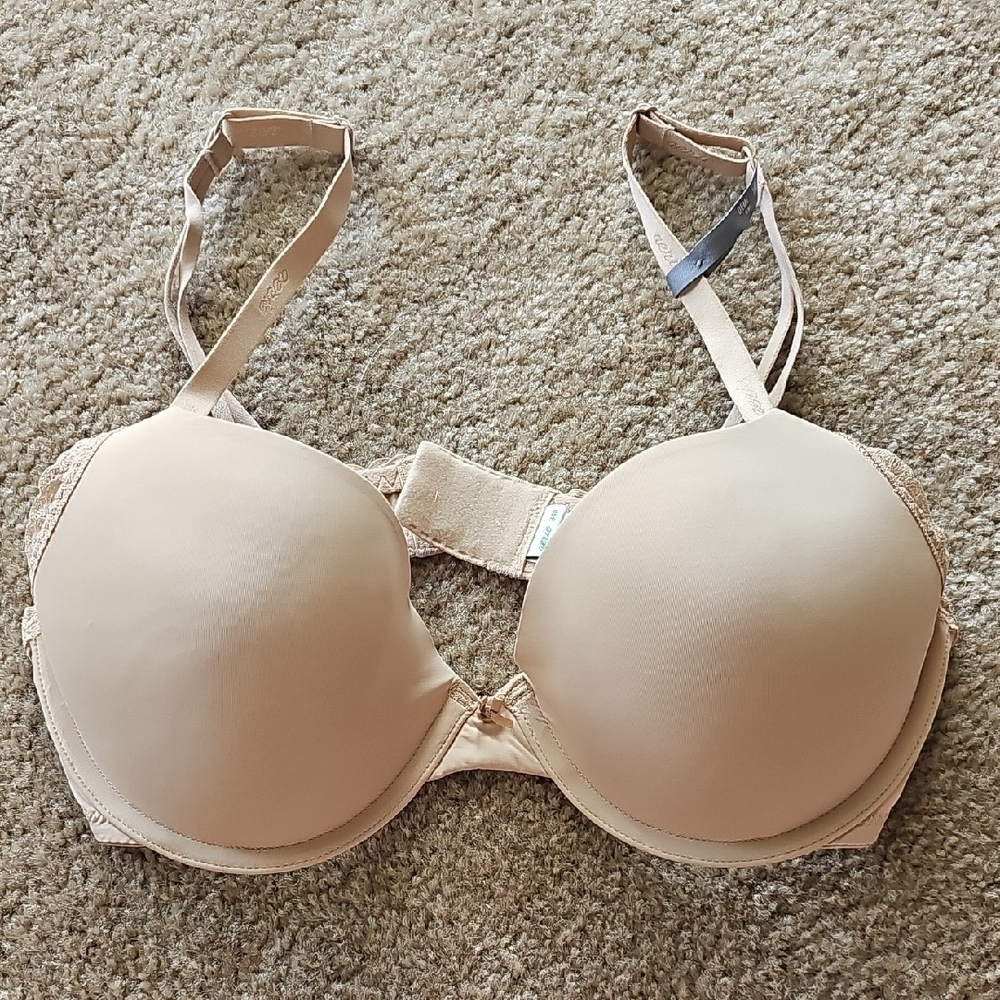 Aerie Real Happy Demi Bra Tan 34D Lightly Lined